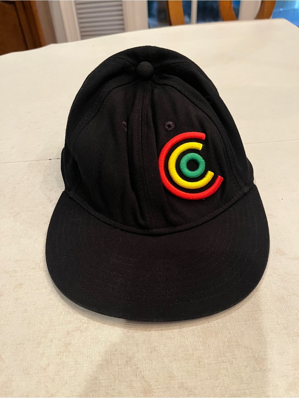 Rainbow Colorado Free skier Embroidered Black hat.
